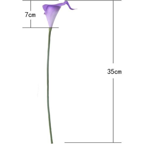 Calla Lily Purple Artificial Flowers 12Pcs Table Flower Decor Faux Calla Lilies - Picture 6 of 7